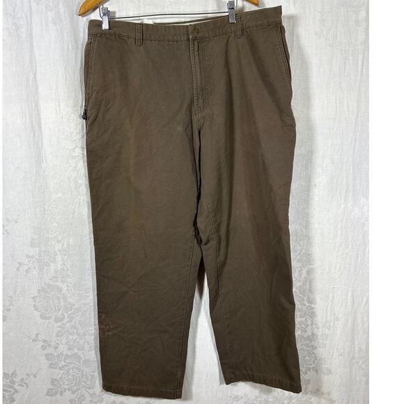 Columbia Pants 40 Brown Canvas Zip Pockets Outdoors Hiking Gorpcore - Picture 1 of 16